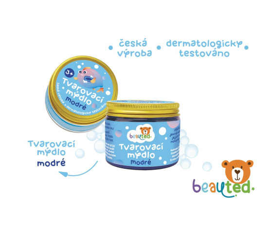 Tvarovací mýdlo modré beauted v uzavíratelné dóze