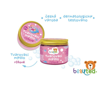 Tvarovací mýdlo růžové beauted v uzavíratelné dóze