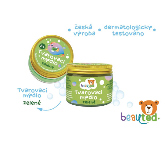Tvarovací mýdlo zelené beauted v uzavíratelné dóze