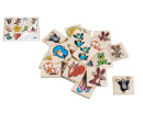 Pexeso Krtek společenská hra 24 dřevěných kamenů v krabičce 17x13x1,5cm