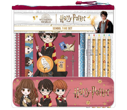 Set do školy/Kreativní sada Harry Potter v plastovém pouzdru 24x24x3cm