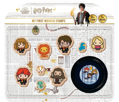 Moje první razítka Harry Potter dřevěná 9+1 s poduškou na kartě