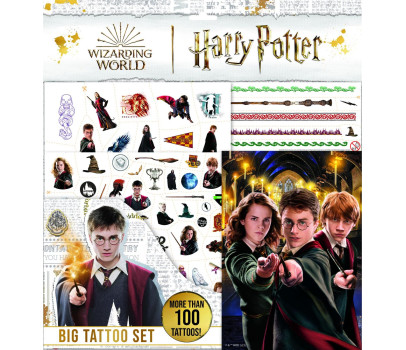 Tetování velký set Harry Potter s omalovánkami v sáčku