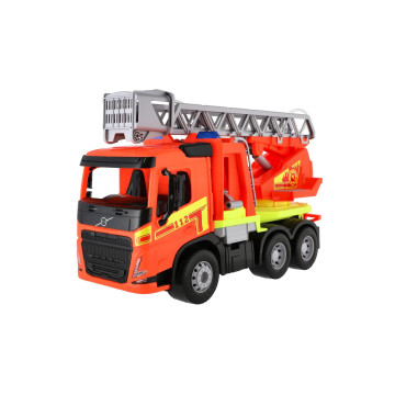 Auto hasiči s žebříkem Volvo Worxx plast 48cm 1:15 v krabici 50x30x20cm