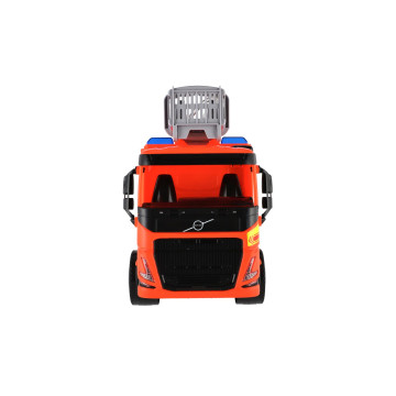 Auto hasiči s žebříkem Volvo Worxx plast 48cm 1:15 v krabici 50x30x20cm