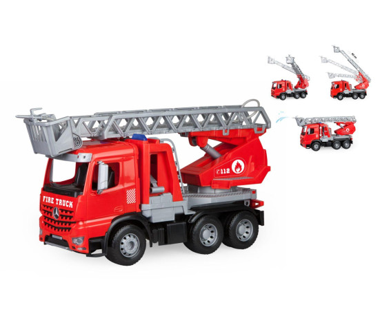 Auto hasiči s žebříkem Mercedes Arocs plast 47cm