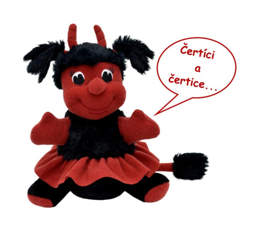 Čertice Berta plyš 23cm česky mluvící na baterie 12m+