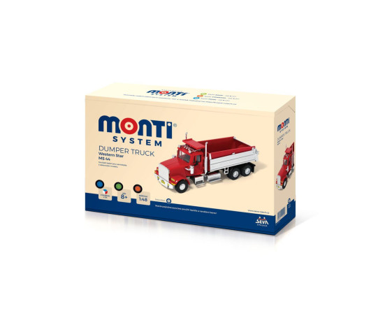 Stavebnice Monti System MS 44 Dumper Truck Western star 1:48 v krabici 22x15x6cm