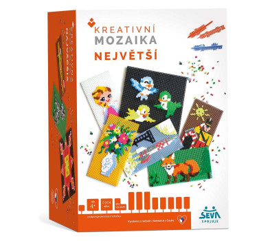 Mozaika SEVA největší plast 2904 dílků v krabici 27x19x19cm