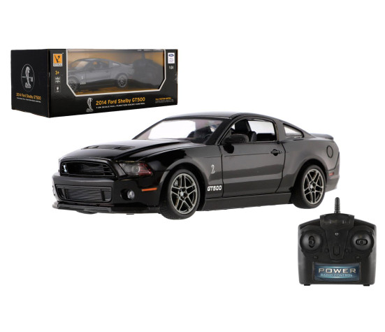 Auto RC Ford Shelby GT500 plast 18cm 2,4GHz na dálk. ovládání na baterie se světlem v krabici 29x11