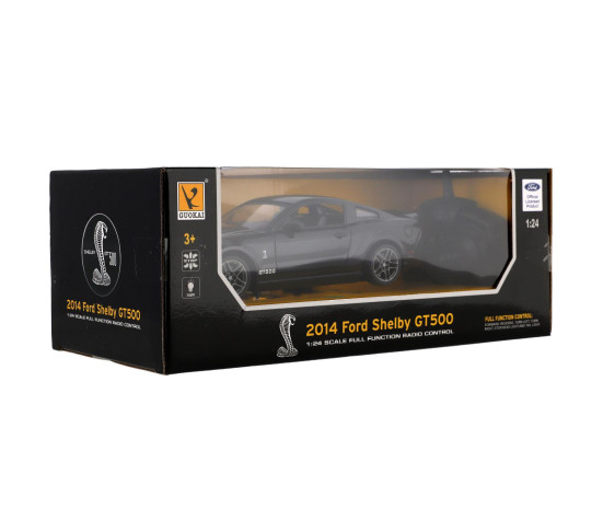 Auto RC Ford Shelby GT500 plast 18cm 2,4GHz na dálk. ovládání na baterie se světlem v krabici 29x11