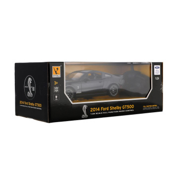 Auto RC Ford Shelby GT500 plast 18cm 2,4GHz na dálk. ovládání na baterie se světlem v krabici 29x11