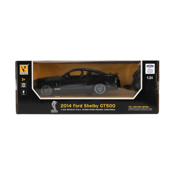Auto RC Ford Shelby GT500 plast 18cm 2,4GHz na dálk. ovládání na baterie se světlem v krabici 29x11