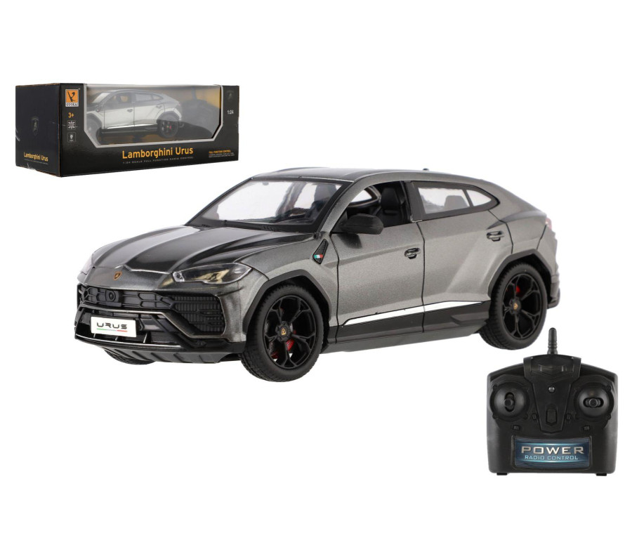 Auto RC Lamborghini Urus plast 20cm 2,4GHz na dálk. ovládání na baterie se světlem v krabici 29x11