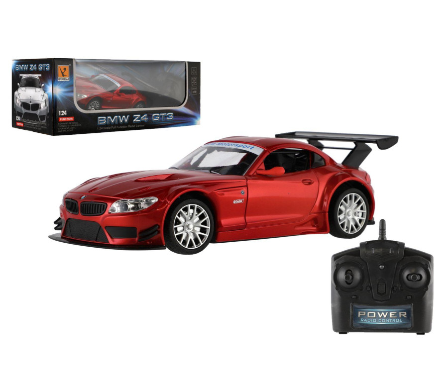 Auto RC BMW Z4 plast 18cm 2,4GHz na dálk. ovládání na baterie se světlem v krabici 29x11x14cm
