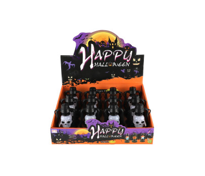 Mini lampička/svítilna strašidelná Halloween plast 7x12cm na baterie se světle, zvukem 12ks v boxu