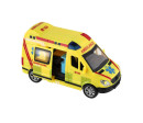 Auto záchranáři, ambulance plast 14,5cm na baterie se světlem, zvukem na setrvačník 8ks box