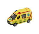 Auto záchranáři, ambulance plast 14,5cm na baterie se světlem, zvukem na setrvačník 8ks box