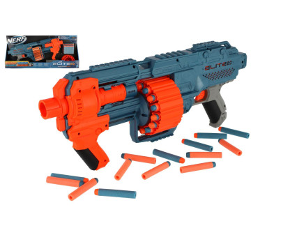 Pistole Nerf na pěnové náboje plast 52cm s náboji 30ks v krabici 67x31x8cm