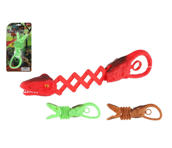 Teleskopické kleště Dinosaurus plast 21cm 3 barvy na kartě