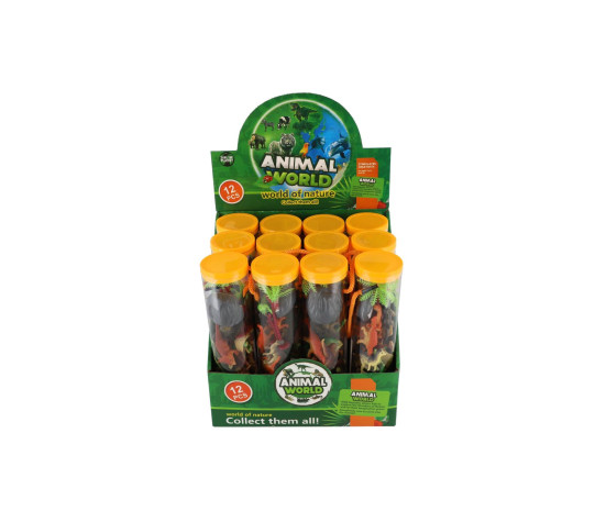 Dinosauři plast 5-8cm v tubě 12ks v boxu
