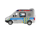 Auto policie plast 15cm na baterie se zvukem se světlem na setrvačník 8ks v boxu