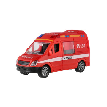 Auto hasiči plast 12cm na setrvačník 10ks v boxu