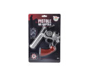 Revolver/Pistole na kapsle 8 ran kov 22cm na kartě