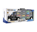 Auto kamion přepravník + dopravní prostředky 14ks plast 57cm na volný chod v krabici 59x22x13cm