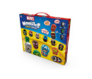 Wooblies bojová aréna s 2 turbo vystřelovači kov/plast magnetické postavičky v krabici 42x35x9,5cm
