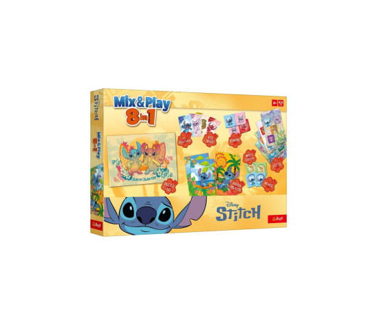 Mix & Play 8v1 Stitch společenská hra v krabici 40x27x5cm