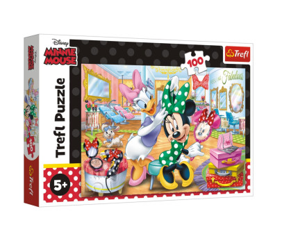 Puzzle Minnie Disney v salónu krásy 41x27,5cm 100 dílků v krabici 29x19x4cm