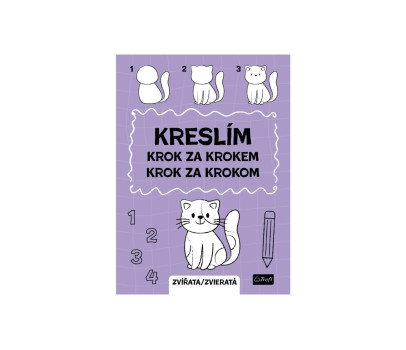 Pracovní sešit Kreslím krok za krokem zvířata 20x27,5cm