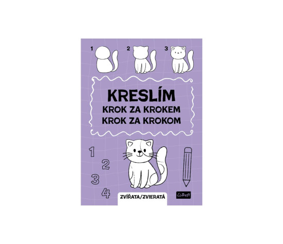 Pracovní sešit Kreslím krok za krokem zvířata 20x27,5cm