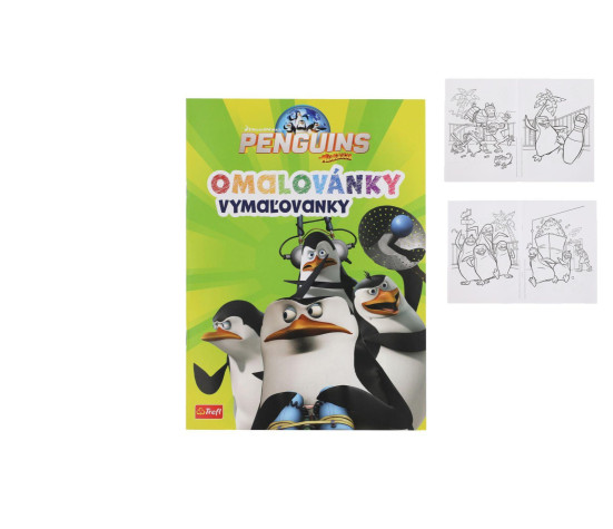 Omalovánky Tučňáci z Madagaskaru 20x27,5cm