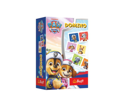 Domino papírové Tlapková patrola/Paw patrol 28 kartiček společenská hra v krabici 10x15x4cm