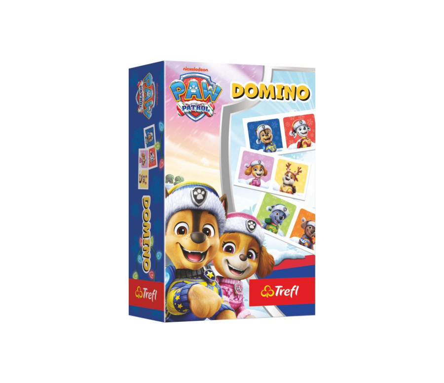 Domino papírové Tlapková patrola/Paw patrol 28 kartiček společenská hra v krabici 10x15x4cm