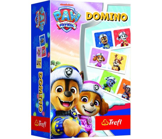 Domino papírové Tlapková patrola/Paw patrol 28 kartiček společenská hra v krabici 10x15x4cm