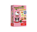 Domino papírové Hello Kitty 28 kartiček společenská hra v krabici 10x15x4cm
