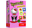 Domino papírové Hello Kitty 28 kartiček společenská hra v krabici 10x15x4cm
