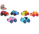 Auto/Formule závodní pro nejmenší měkký plast 8cm na volný chod 6 barev 12ks v boxu 18m+
