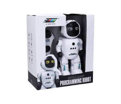 Robot na infra ovládání plast 26cm na baterie se světlem se zvukem v krabici 26x31x11cm
