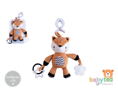 Srneček babyted chrastítko plyš 30cm závěs na postýlku/kočárek na kartě v sáčku 0m+