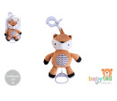 Srneček babyted natahovací hrací strojek plyš 30cm závěs na postýlku/kočárek na kartě v sáčku 0m+