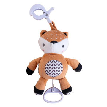Srneček babyted natahovací hrací strojek plyš 30cm závěs na postýlku/kočárek na kartě v sáčku 0m+