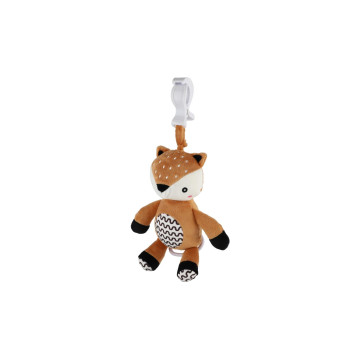Srneček babyted natahovací hrací strojek plyš 30cm závěs na postýlku/kočárek na kartě v sáčku 0m+