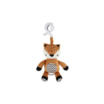 Srneček babyted natahovací hrací strojek plyš 30cm závěs na postýlku/kočárek na kartě v sáčku 0m+