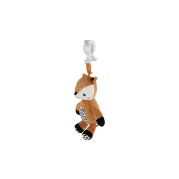 Srneček babyted natahovací hrací strojek plyš 30cm závěs na postýlku/kočárek na kartě v sáčku 0m+