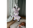 Zajíček babyted natahovací hrací strojek plyš 30cm závěs na postýlku/kočárek na kartě v sáčku 0m+