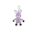 Zajíček babyted natahovací hrací strojek plyš 30cm závěs na postýlku/kočárek na kartě v sáčku 0m+